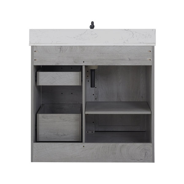 Sand & Stable Jillian 36'' Single Bathroom Vanity with Engineered Stone